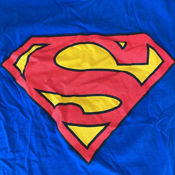 Superman DC Comics t shirt, blue, men’s large, good condition - Picture 2 of 3